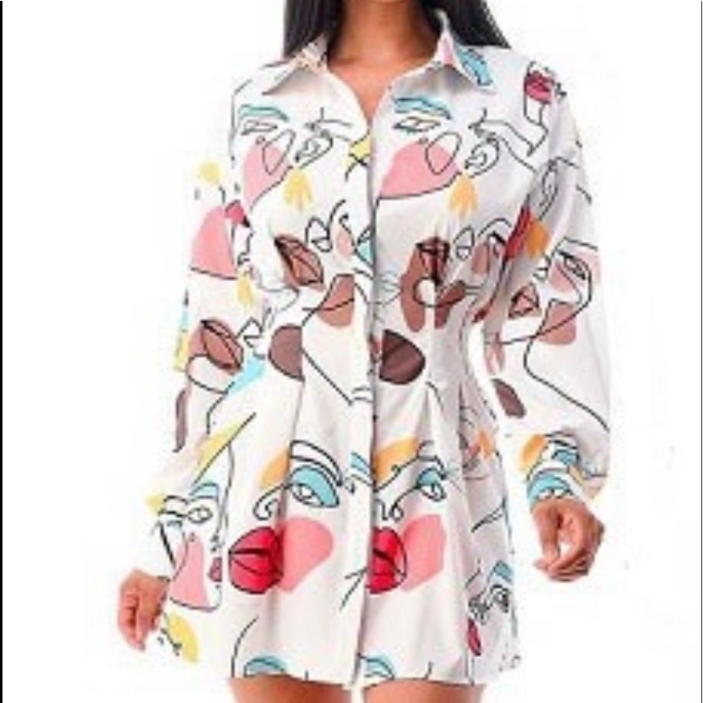 Long sleeve mini dress